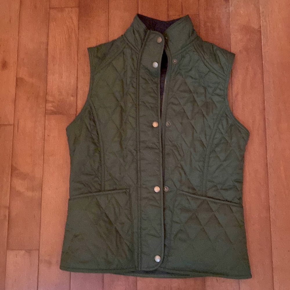 Barbour Green Quilted Vest